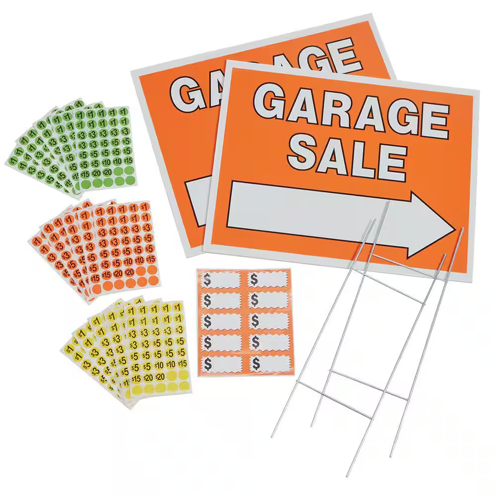 Garage Sale Yard Sign Kit (614-Piece)