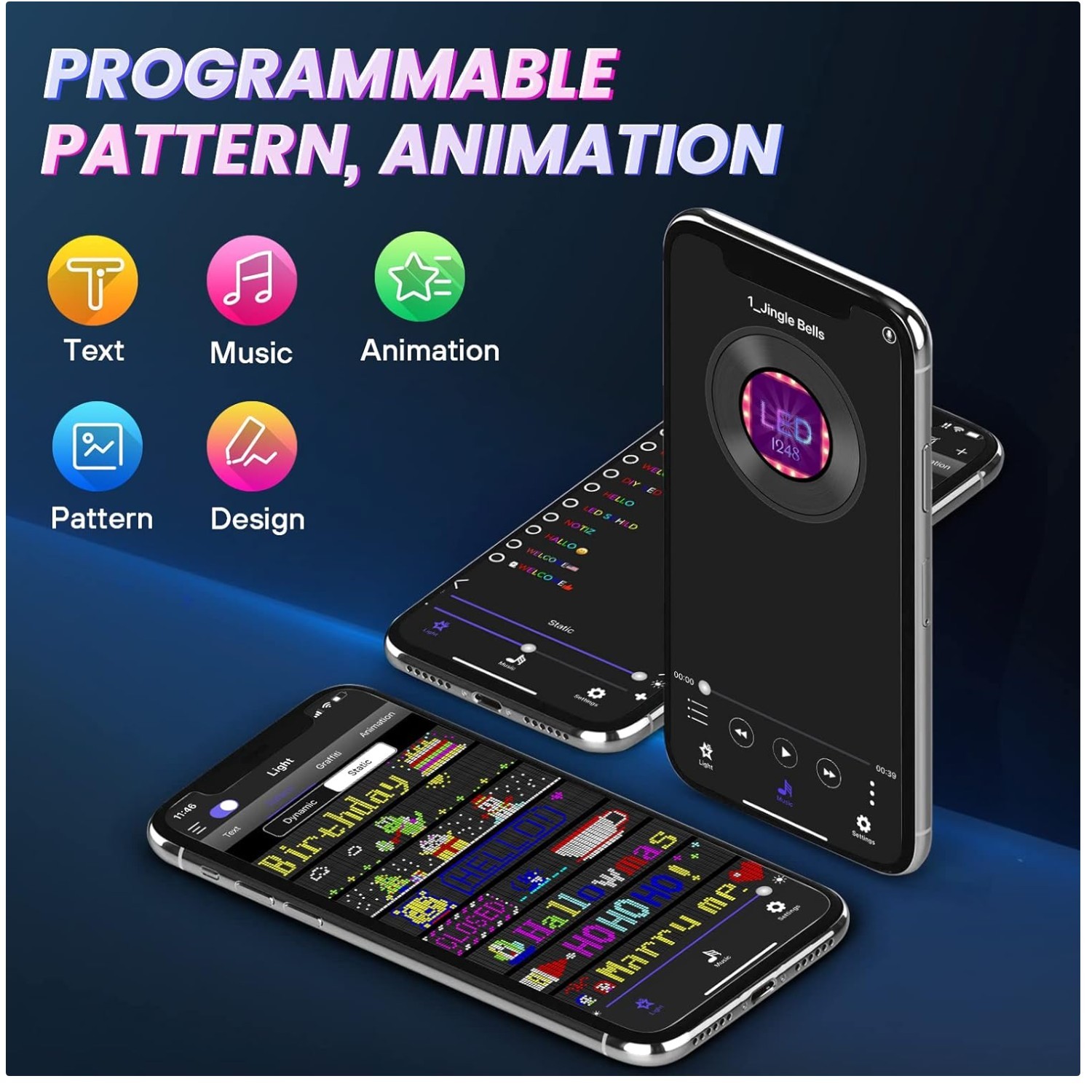 Bright Advertising LED Store Sign Bluetooth App
