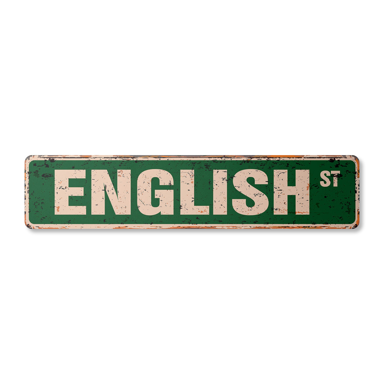 ENGLISH Vintage Street Sign teacher professor college school retirement