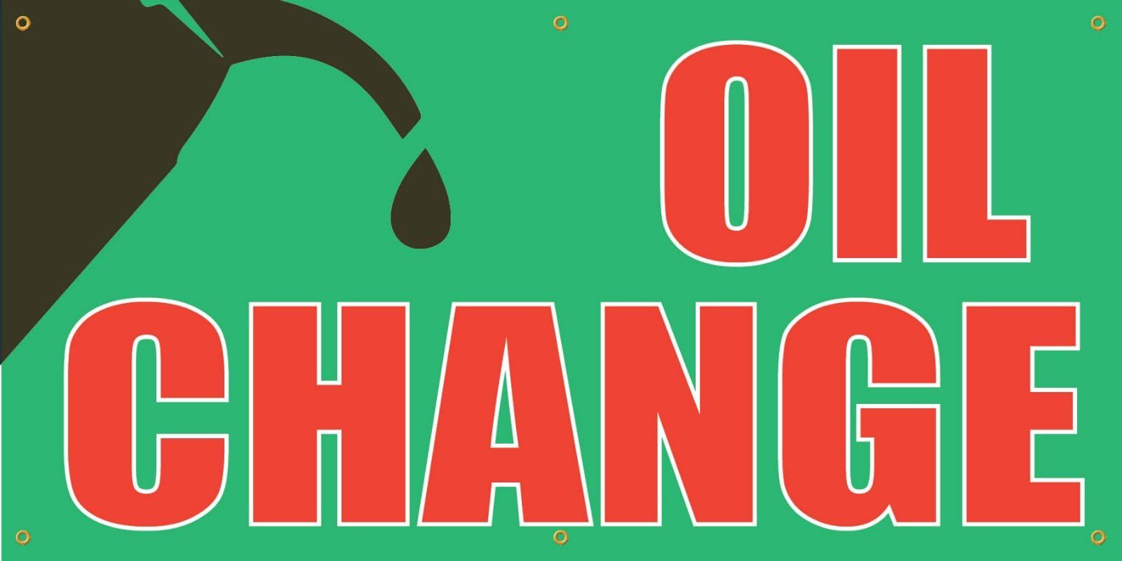 Oil Change | Vinyl Banner w/ Grommets | 3’H x 6’W