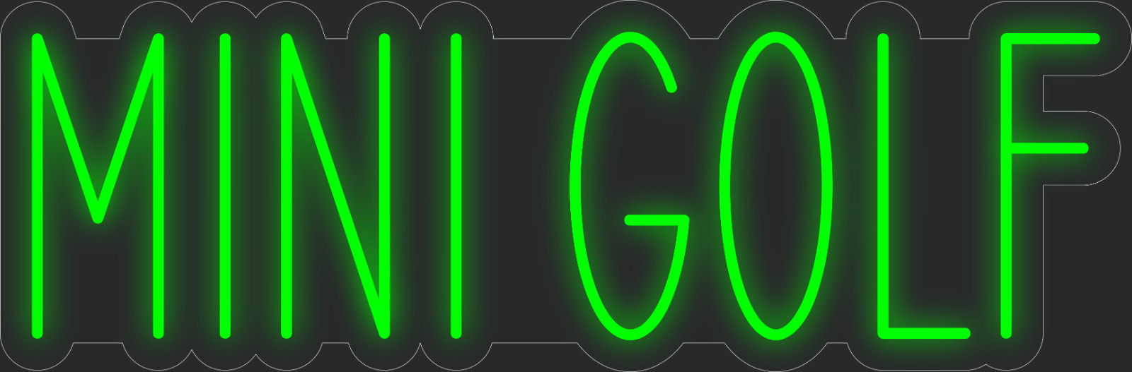 Mini golf Neon LED Sign Business Wall Decor Lighted Store Sign 36 x 12 in.