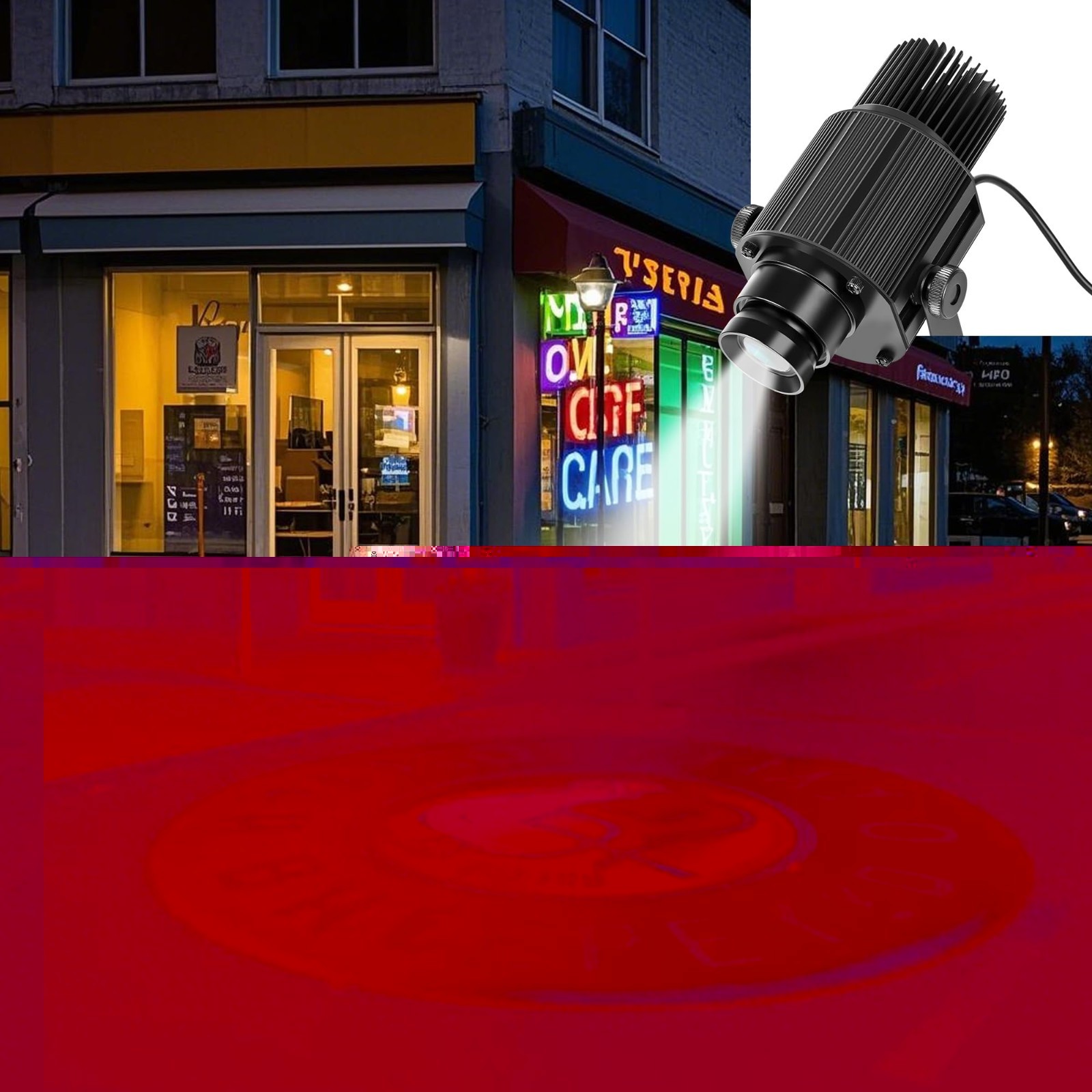 65 W LED Logo Projector Free Custom GOBO Ip67 Waterproof Rotating Lens Image,…