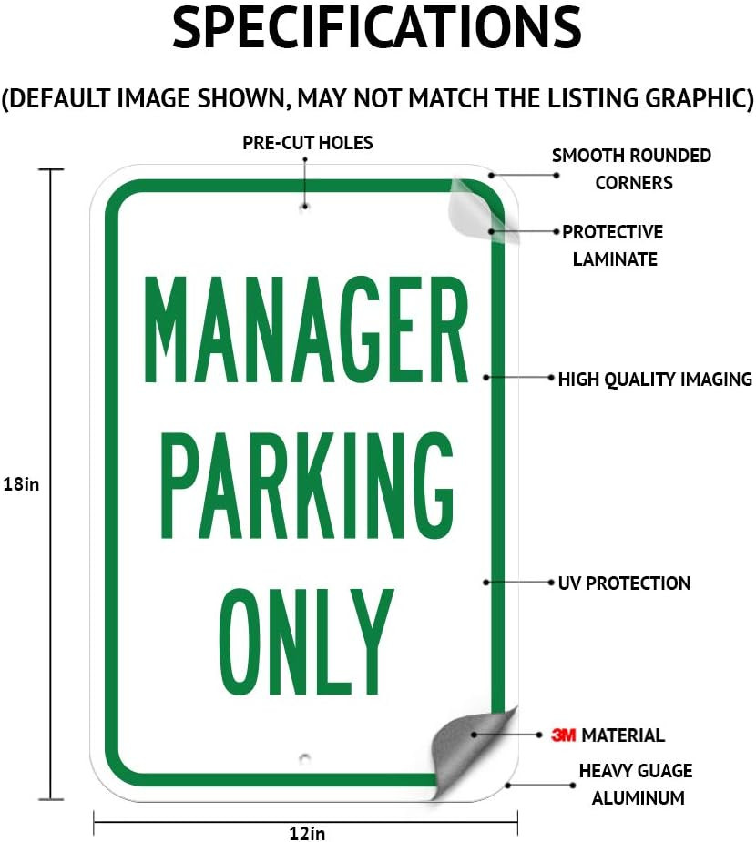 Handicapped Symbol with Handicapped Parking Permit Required Sign 12″ X 18″ Heav