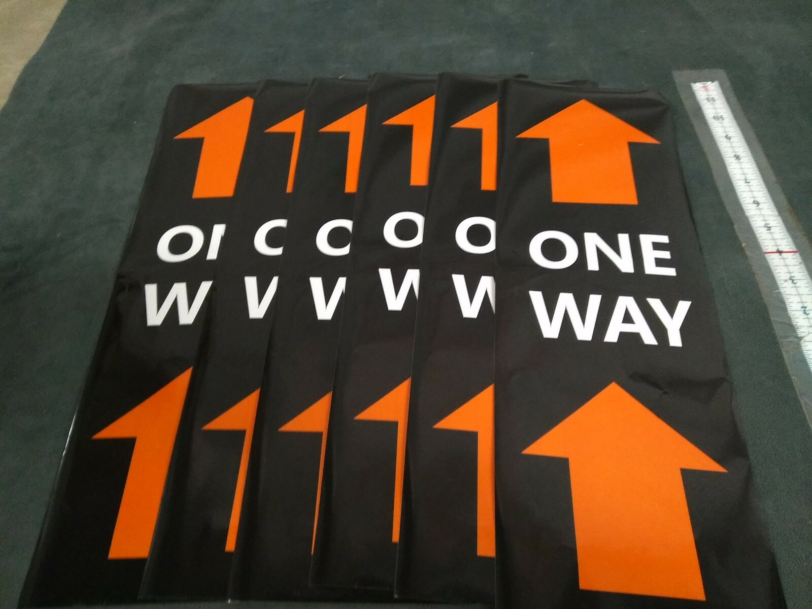 18″ X 6″ ONE WAY Sticker Decal Sign New Open Pack Of 6