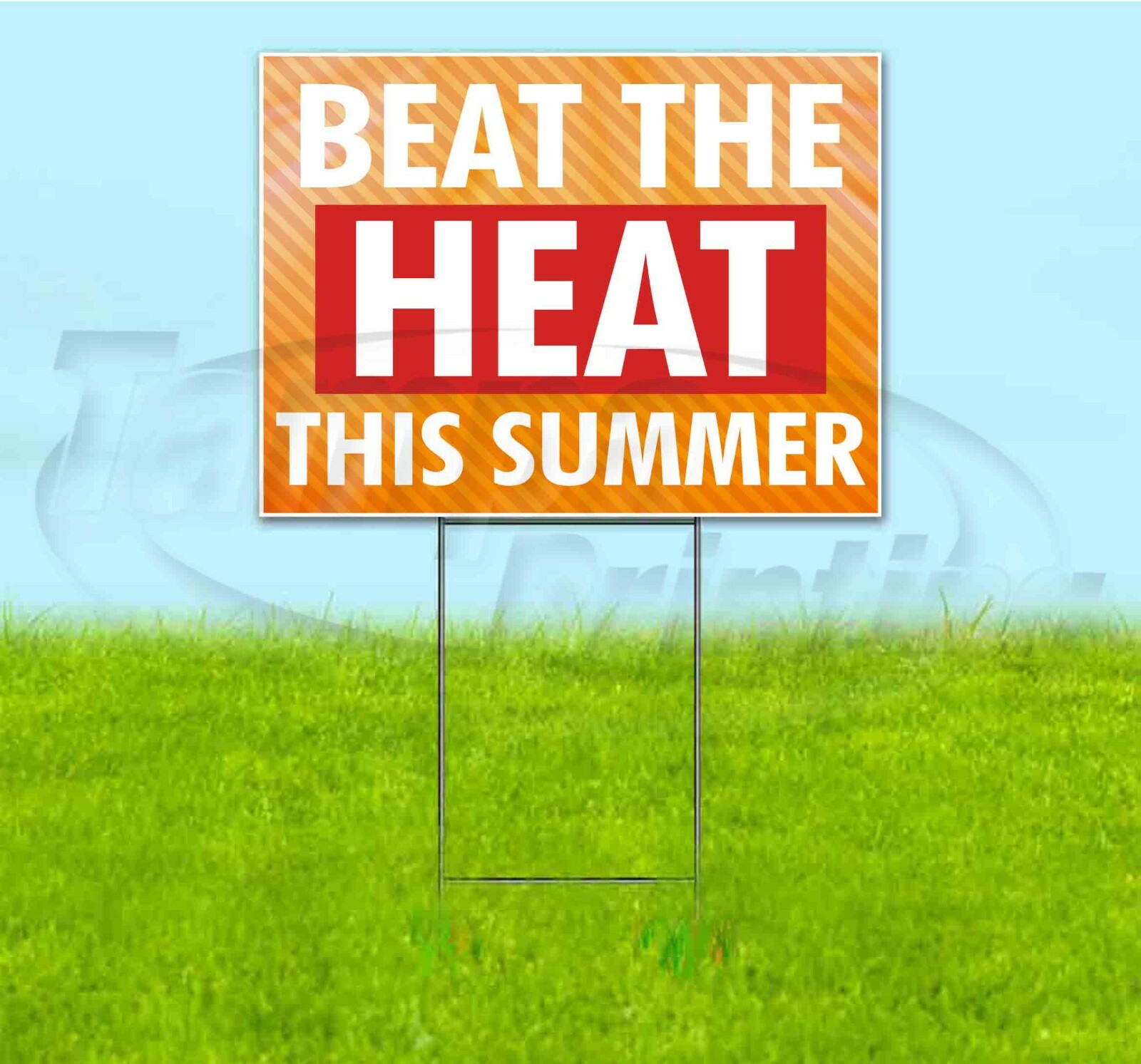 HEATING AND A/C SERVICES 18×24 Yard Sign WITH STAKE Corrugated Bandit USA HVAC