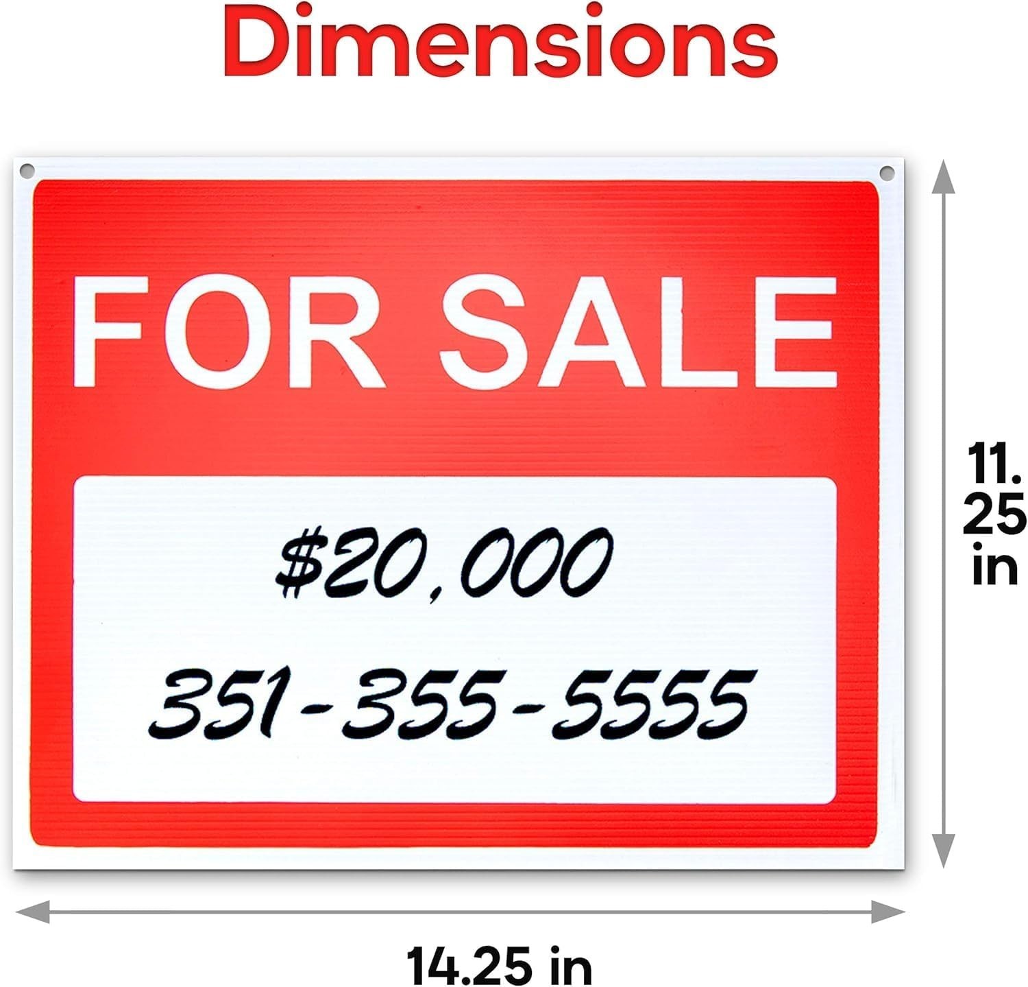 Professional Outdoor Vehicle Sale Signs, 10 Pack