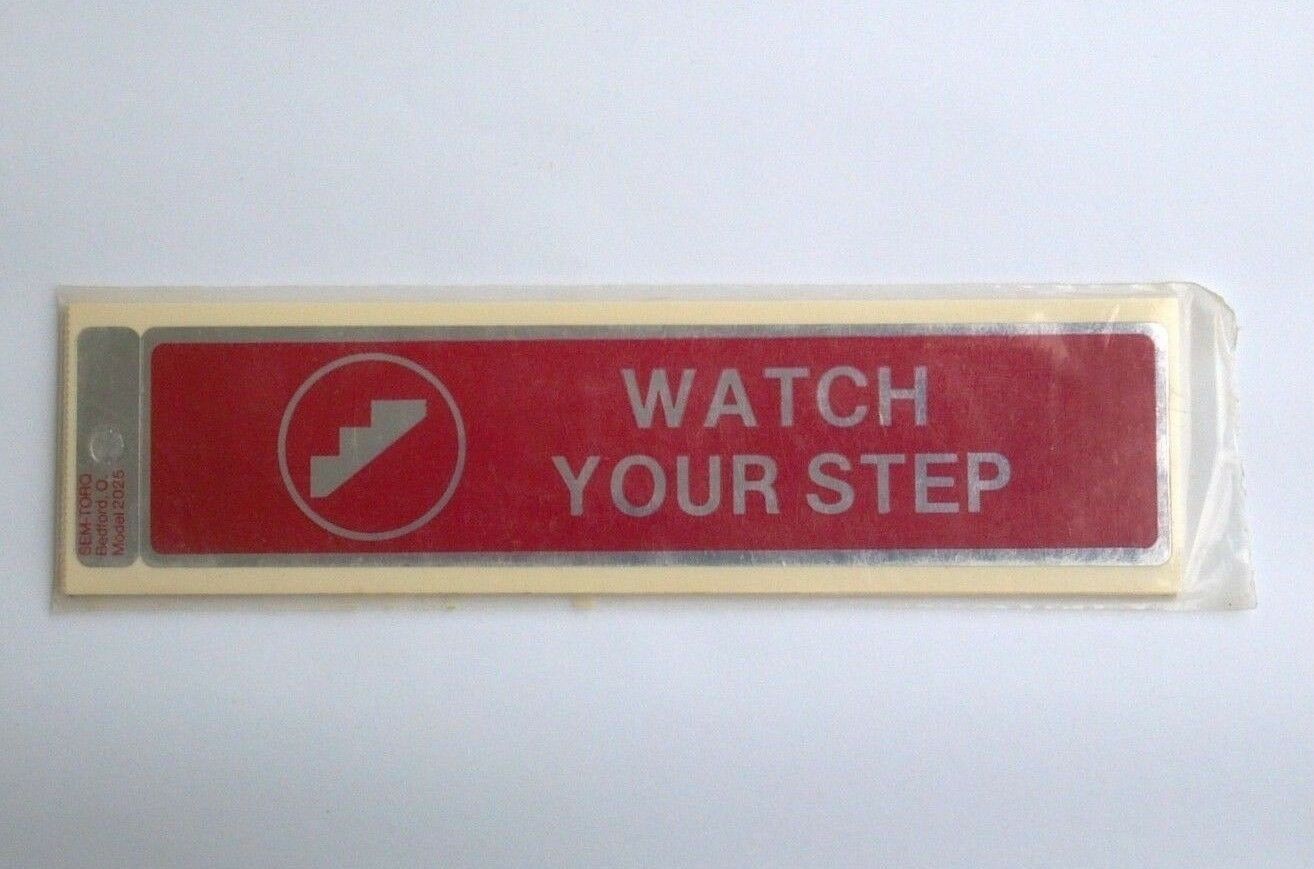 10 Pack WATCH YOUR STEP 1-7/8″x 8″ Self Adhesive Wall Door Business Sticker
