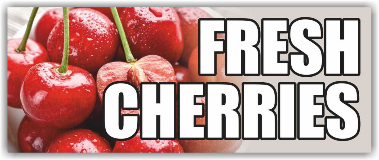 FRESH CHERRIES Advertising Banner Vinyl Mesh Sign Vegetable Fruit Berry Farm