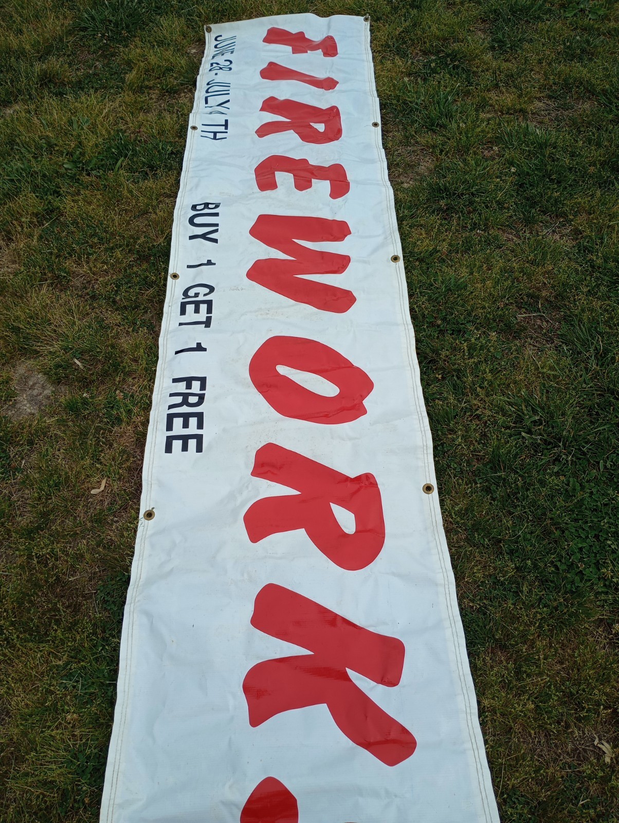 Retail Hanging Banner Red White Black Yellow Includes Hardware