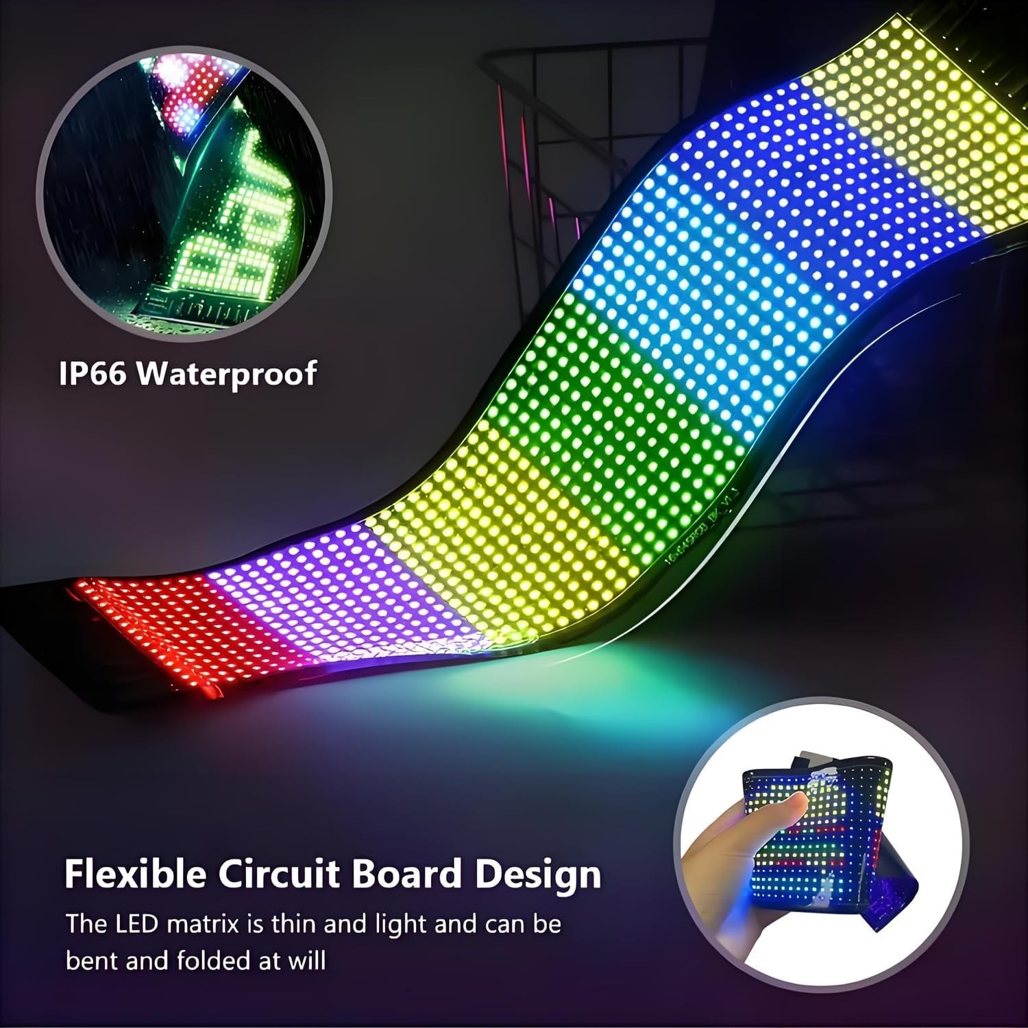 Dynamic 7″ x 3″ Full Color LED Sign – Perfect for Advertising & Celebrations