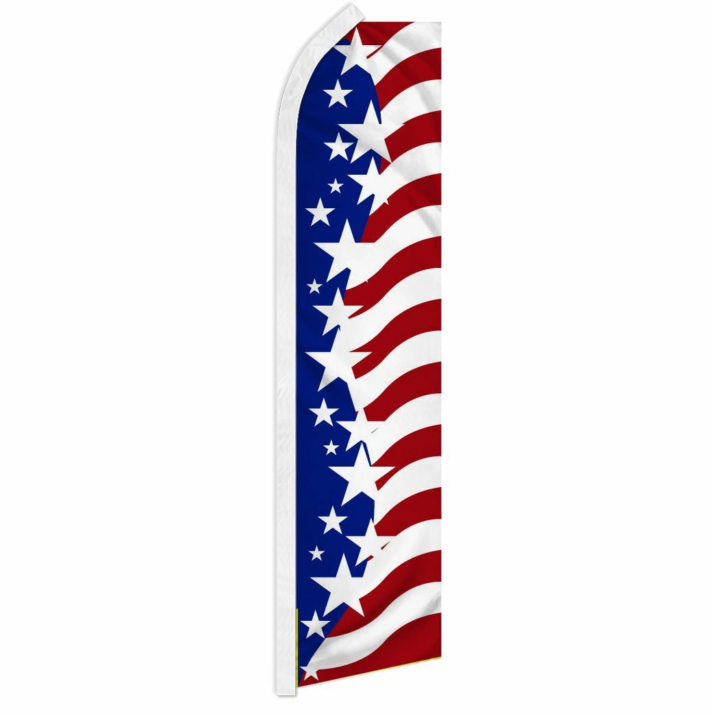 “USA STAR SPANGLED” advertising super flag swooper banner business sign America