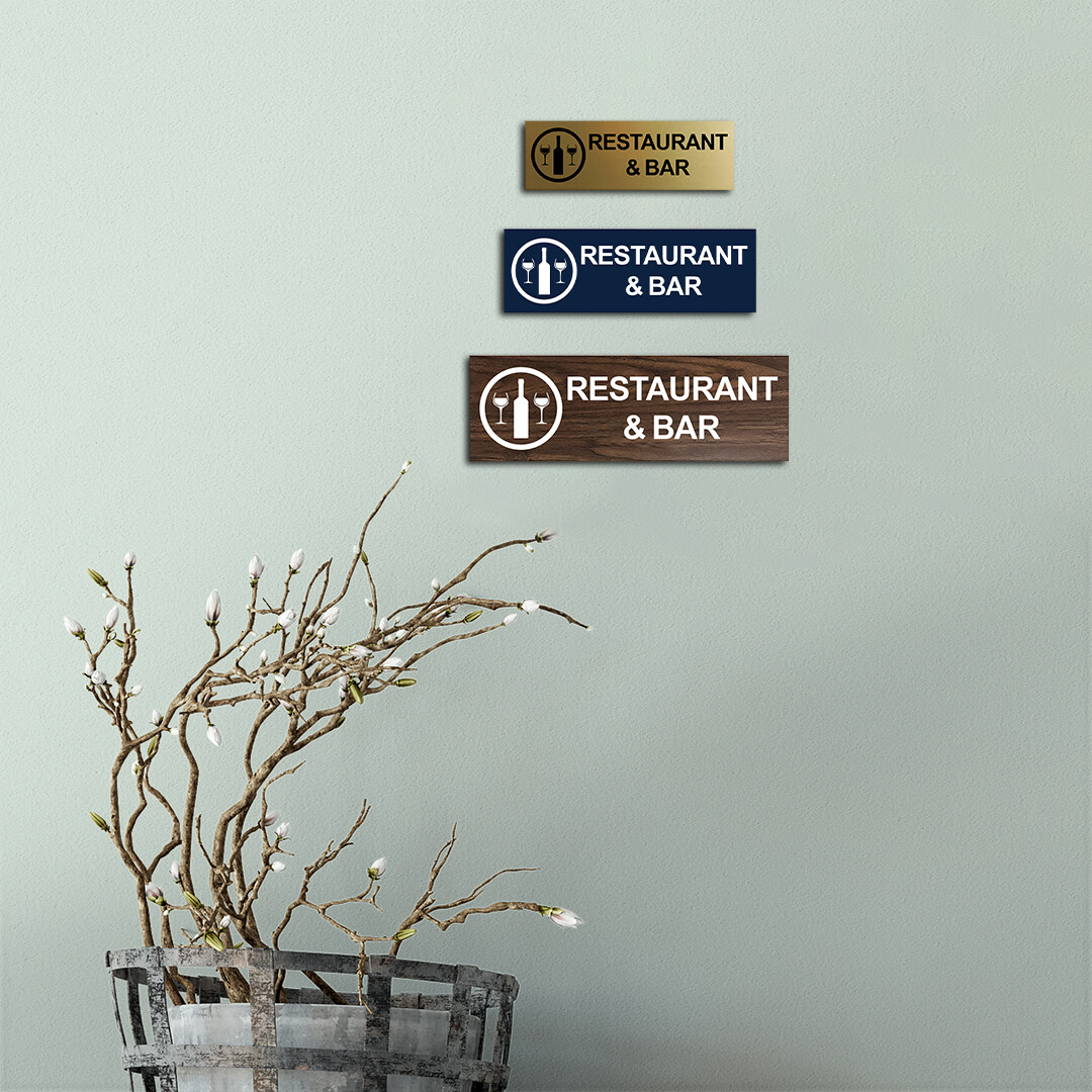 Basic Restaurant & Bar Wall or Door Sign