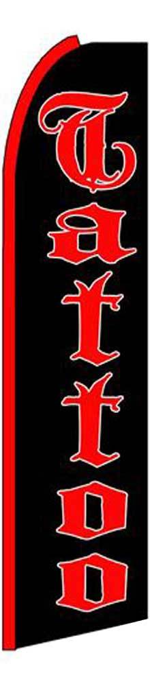 Tattoo Flag Banner Sign Only Advertising 3’ Wide Flutter Swooper