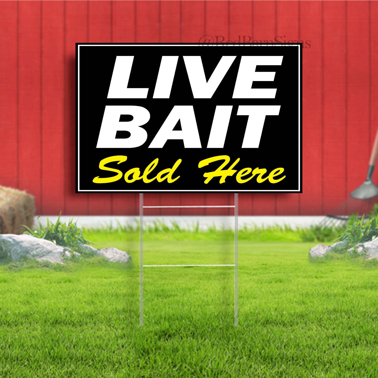 Live Bait Sold Here Indoor Outdoor Yard Sign