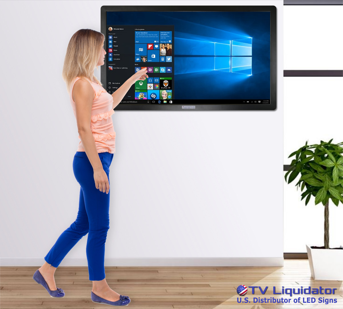 50″ HD Wall Mount Touch Screen Computer Kiosk – Commercial Grade Digital Display