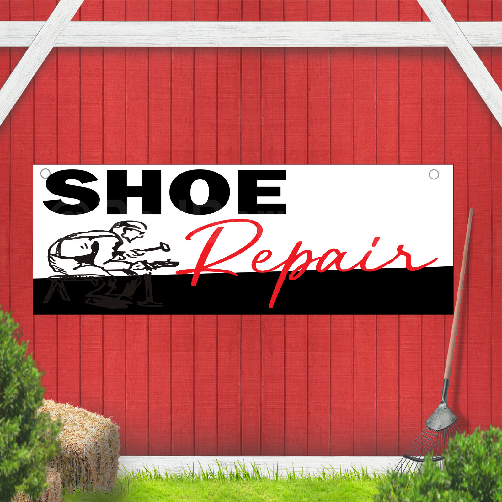 Shoe Repair Indoor Outdoor Vinyl Banner Design