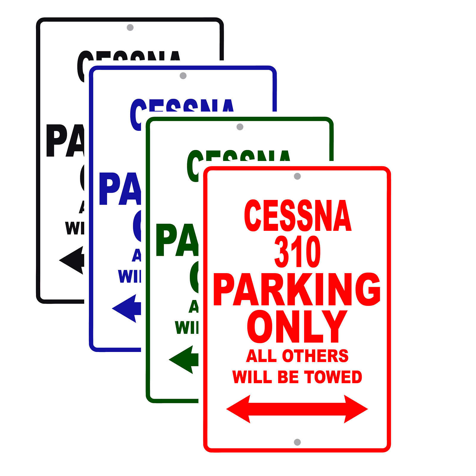 Cessna 310 Parking Jet Aircraft Reserved Parking Notice Aluminum Metal Tin Sign