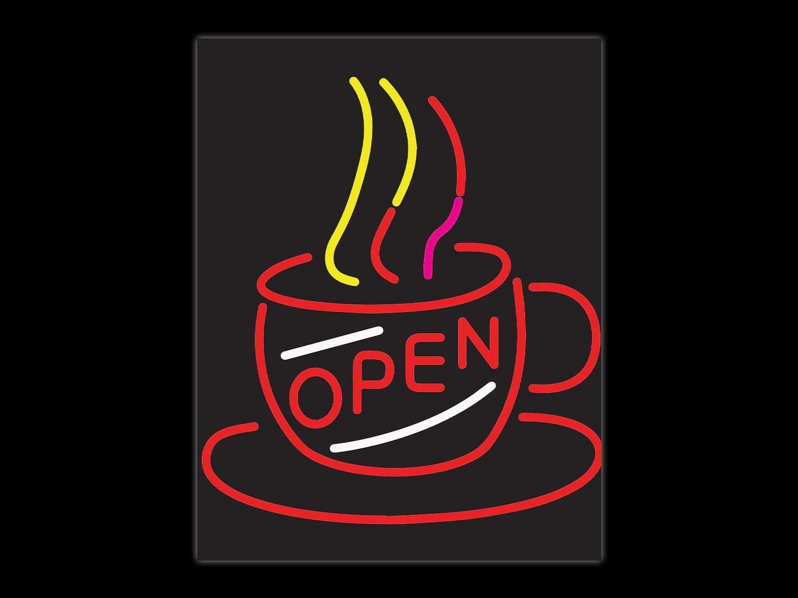 Open Cup Neon Sign for Retail Displays | LED Flex Neon | 24″W x 31″H x 1″D