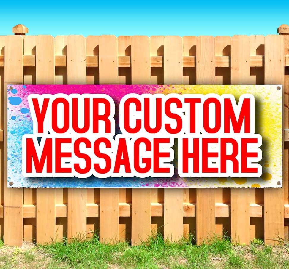 x2 – 20″ wide by 14″ tall double sided 1/4″ pvc signs with grommets in corners