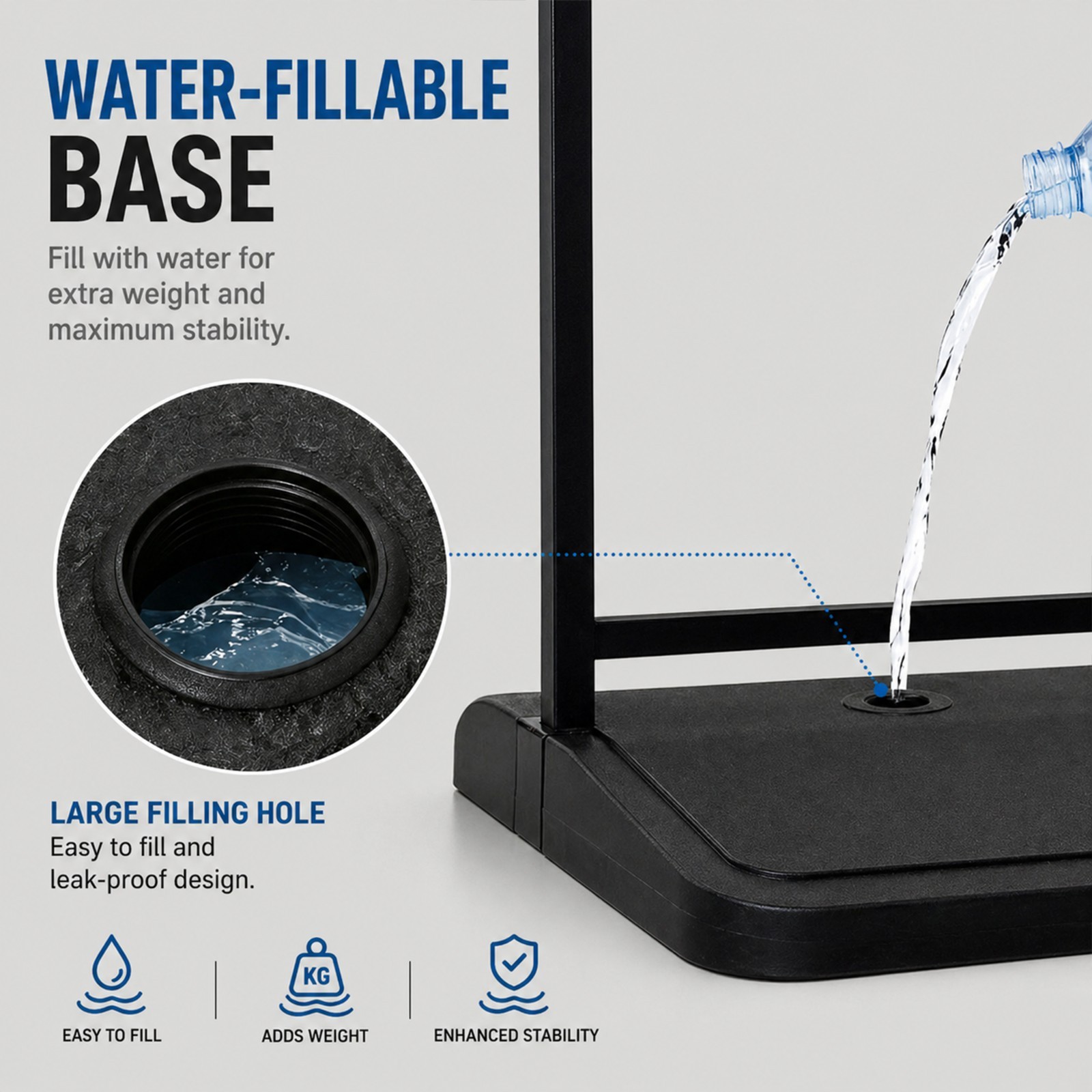Floor Stand Sign Holder 23⅔”x35½” Indoor and Outdoor Sidewalk Refillable Water