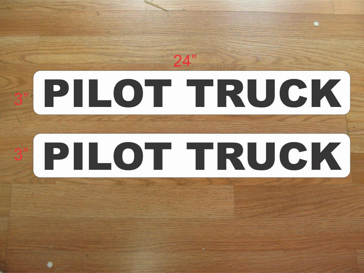 PILOT TRUCK Magnetic Signs to fit Car, Tow Truck Van SUV US DOT Approved Size