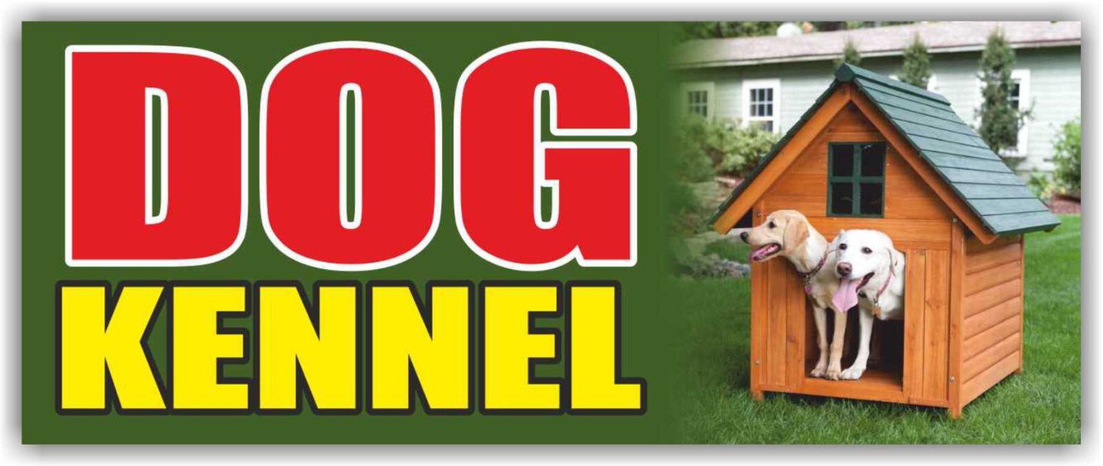 DOG KENNEL Advertising Banner Vinyl Mesh Sign Shelter Home Animal cat vet zoo