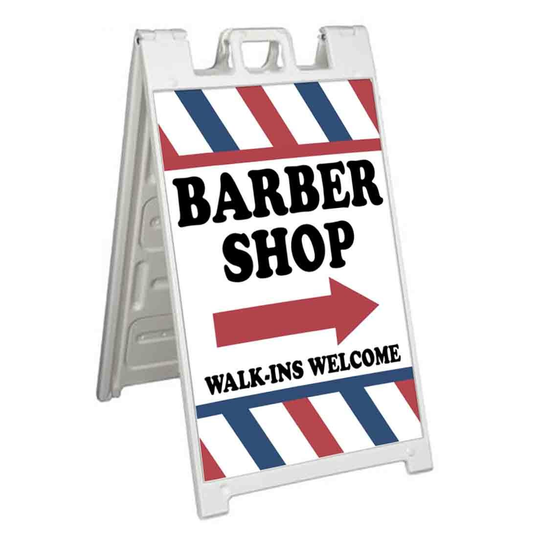 BARBER SHOP RIGHT ARROW Signicade 24×36 Aframe Sidewalk Sign Banner Decal