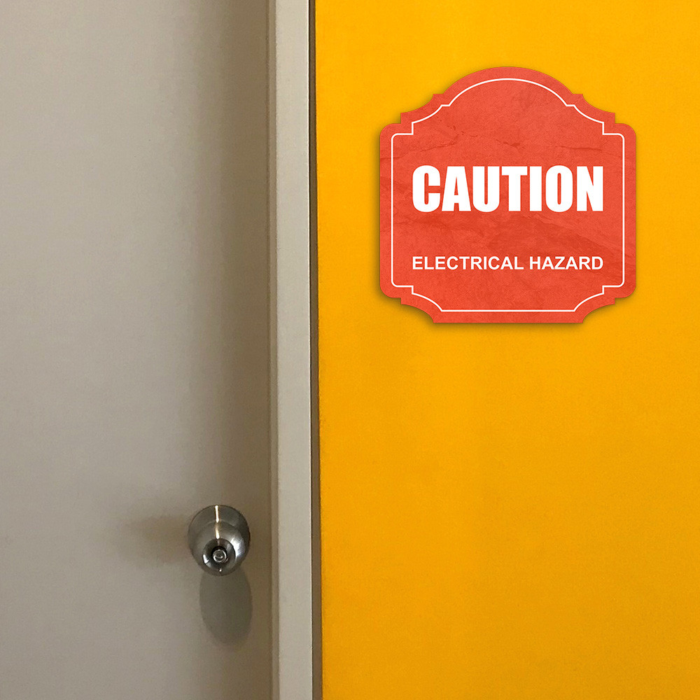 Heritage Plus Caution – Electrical Hazard Wall or Door Sign | Business Signage
