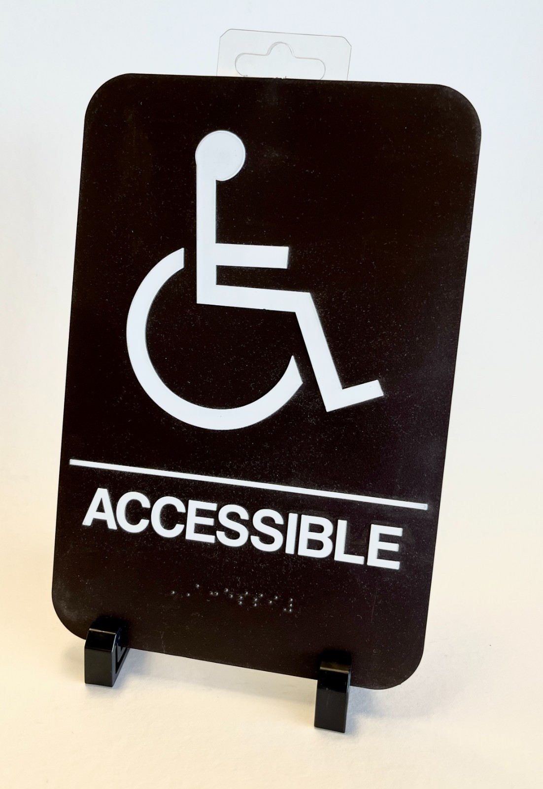 ADA compliant Accessible bathroom sign 9×6