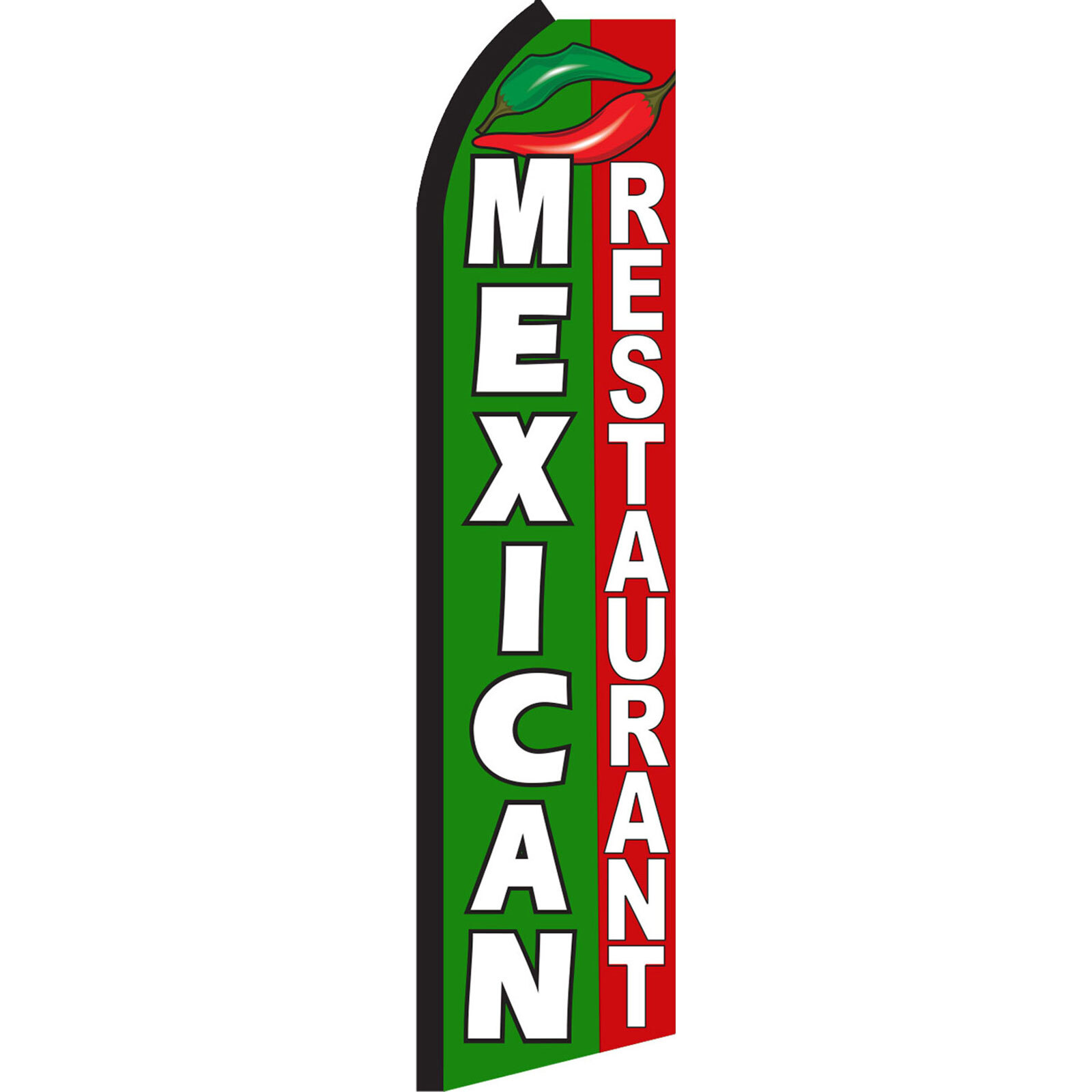 Mexican Restaurant 2 1/2 ft X 11 1/2 ft Polyester Swooper Flag