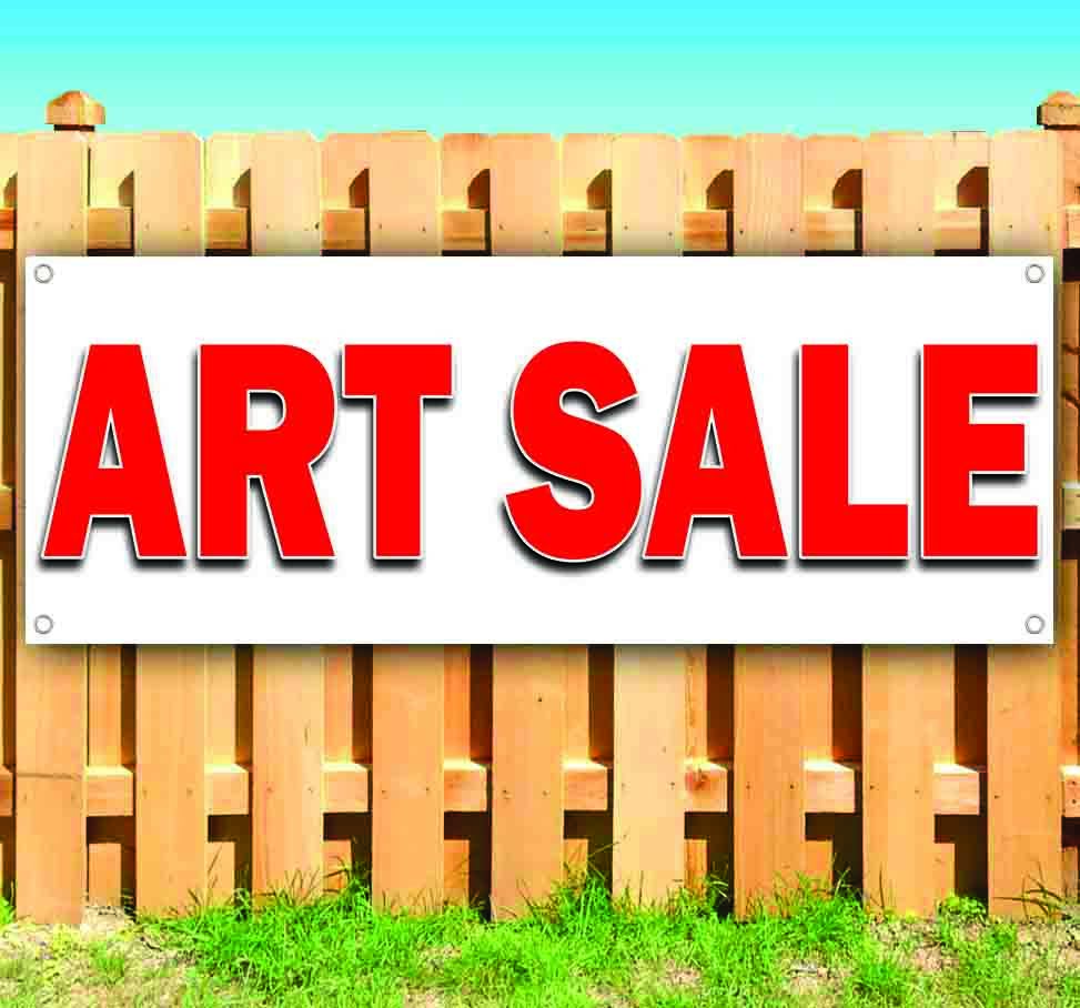 ART SALE RED Advertising Vinyl Banner Flag Sign Many Sizes USA