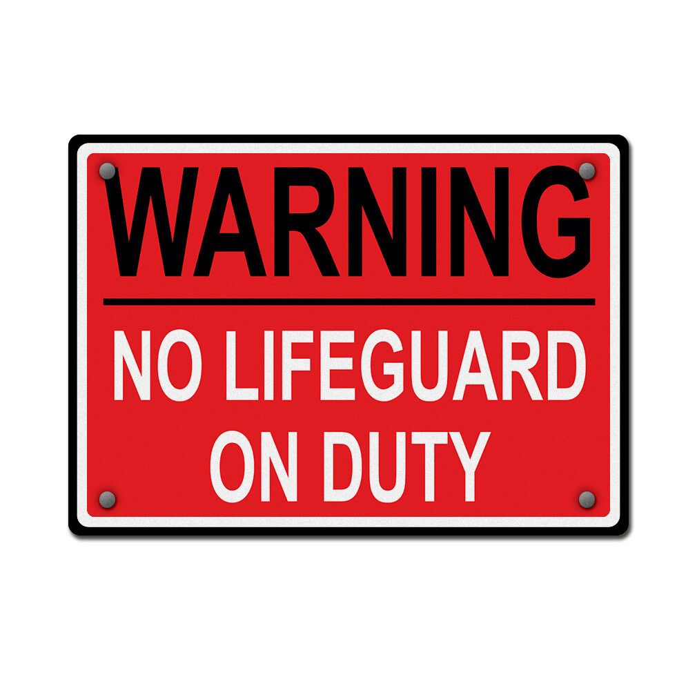 Horizontal Metal Sign Pool Aluminum A Warning Weatherproof Street Signage