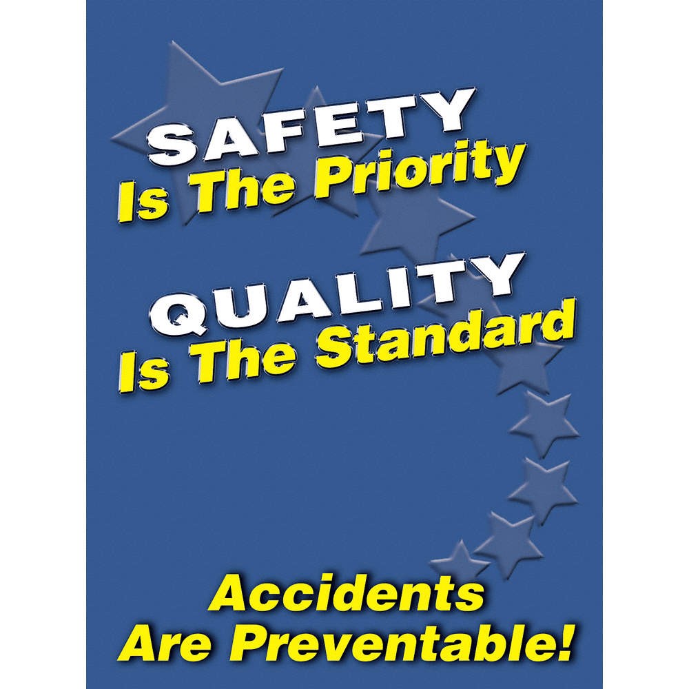 ACCUFORM SP124512L Safety Poster,22 in x 17 in,Plastic 3TZE8