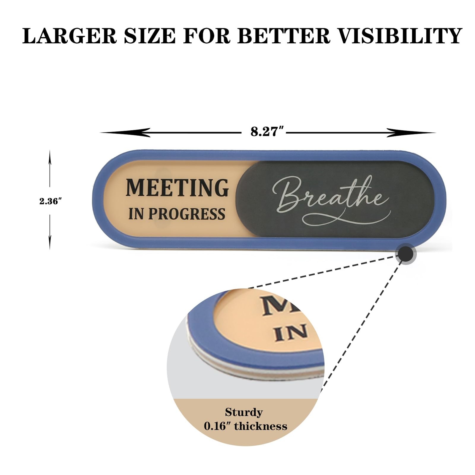 In a Meeting Office Door Sign with Slider Acrylic Privacy Status Indicator