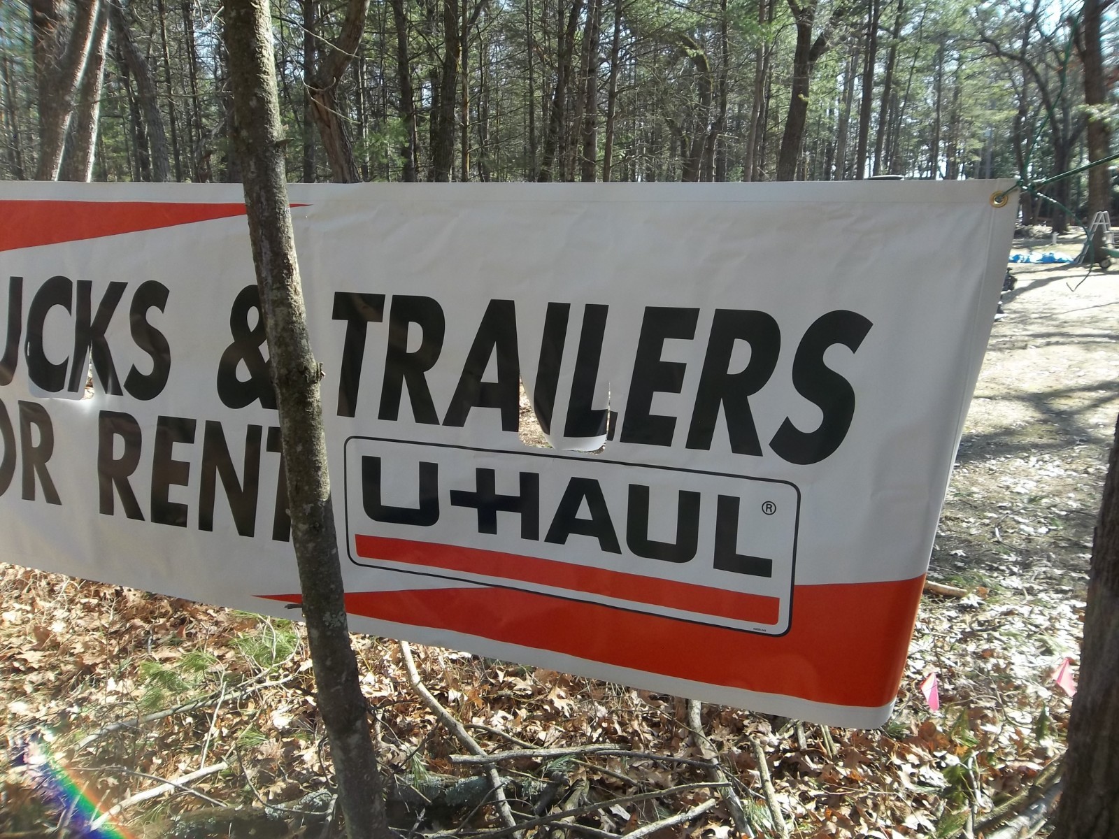 Vtg UHAUL Truck Trailer 10 Ft Large Heavy Duty Double Sided Vinyl Banner Sign