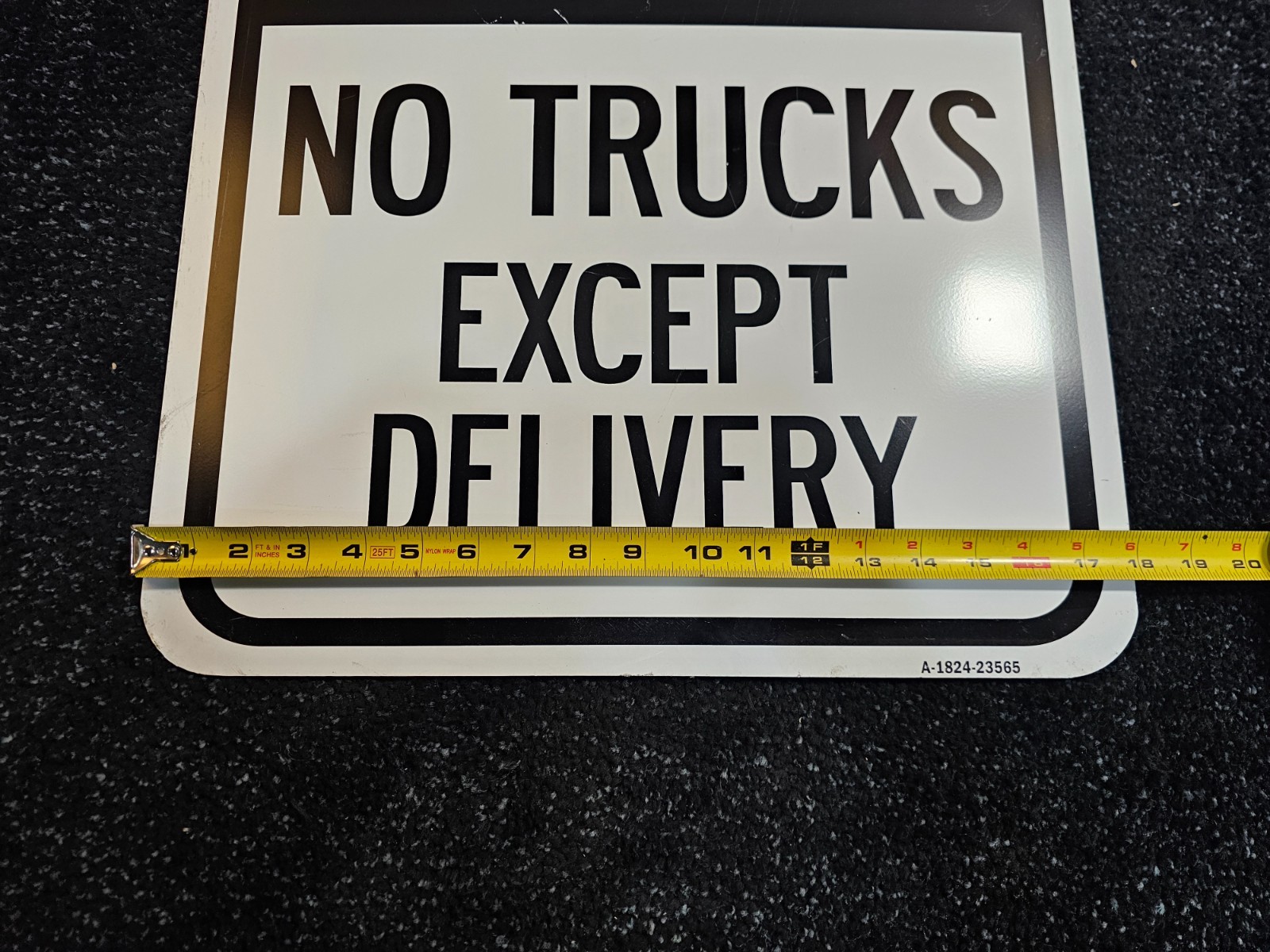 (QTY 2) No Thru Traffic – No Trucks Except Delivery 18″ X 24″ Aluminum Signage