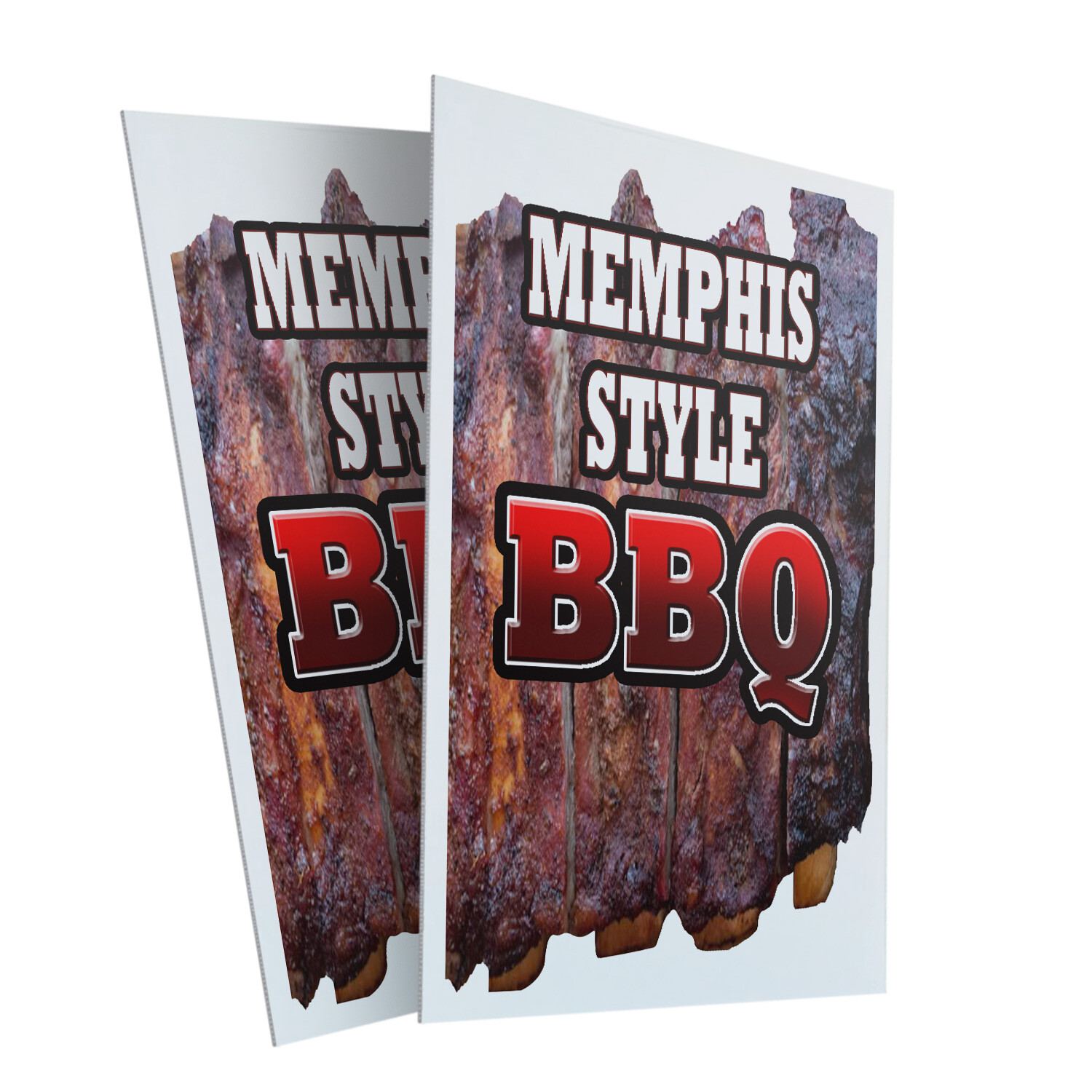 A-frame Sidewalk Memphis Style Bbq 24″ x 36″ Double Sided A-Frame Sidewalk Sign