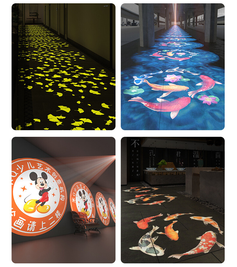 60W-600W Waterproof Dynamic Effect Led Logo Gobo Projector Custom 7 lens Lights