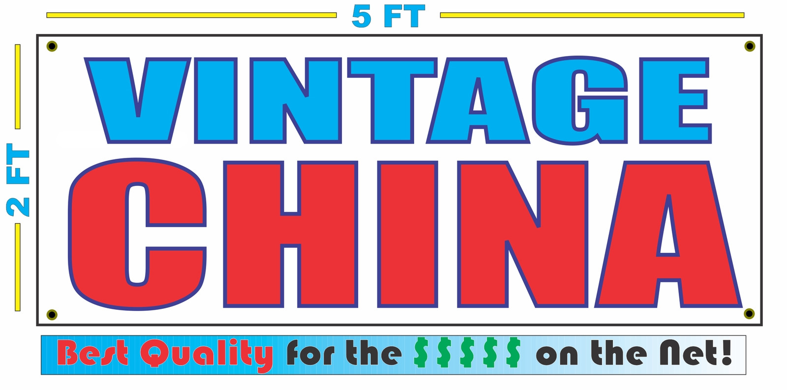 VINTAGE CHINA Full Color Banner Sign NEW