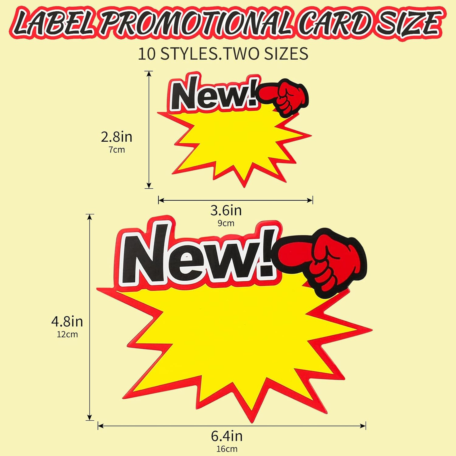 Starburst Sign for Retail Store Large 200pcs Yellow Promotional Signage Display