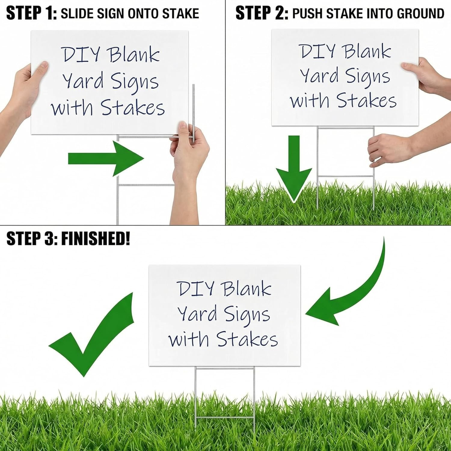 10 Large Yard Signs with Stakes – Weatherproof