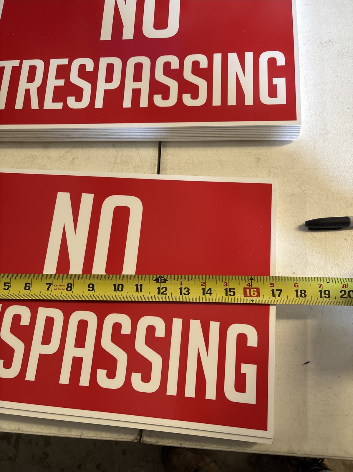 No Trespassing Signs Poly Foam Core Lot Of 10