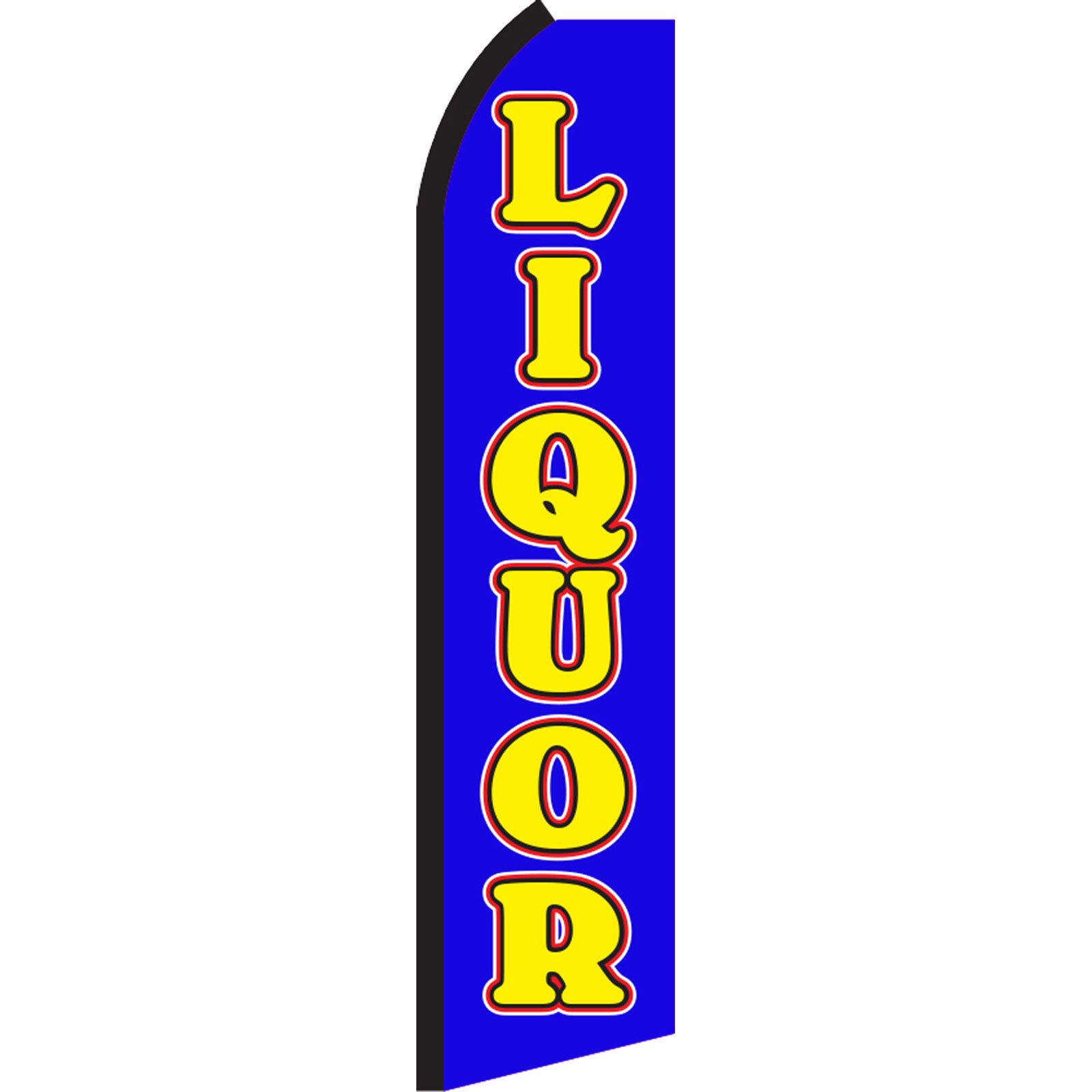 Liquor Blue/Yel 2 1/2 ft X 11 1/2 ft Polyester Swooper Flag