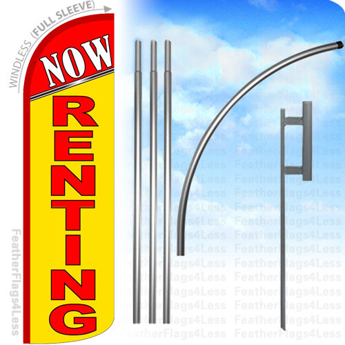 NOW RENTING – Windless Swooper Flag KIT 15′ Feather Banner Sign – yq