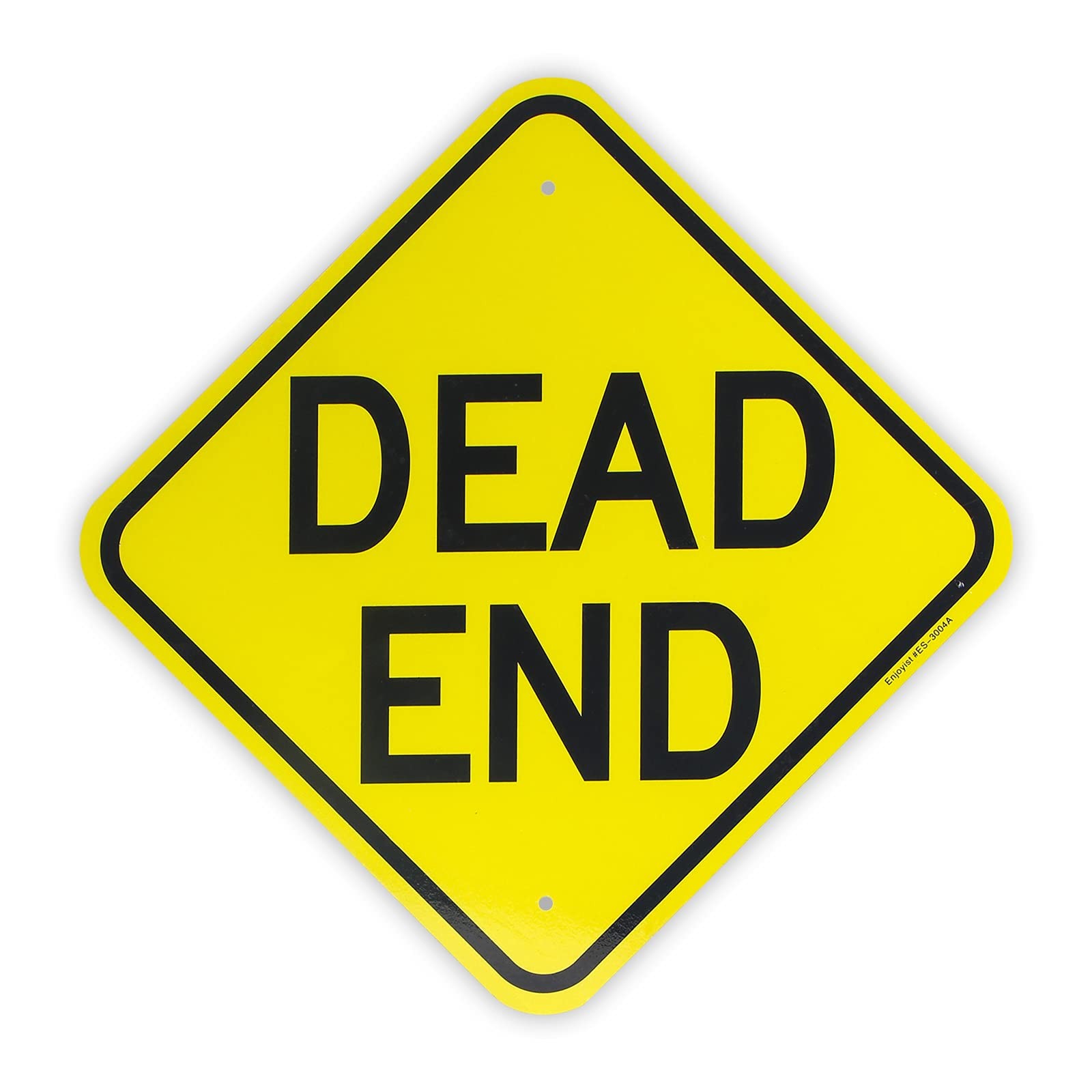 Dead End Signï¼Œ- 12″x 12″ – .040 Aluminum 12” x 12”, Reflective Yellow