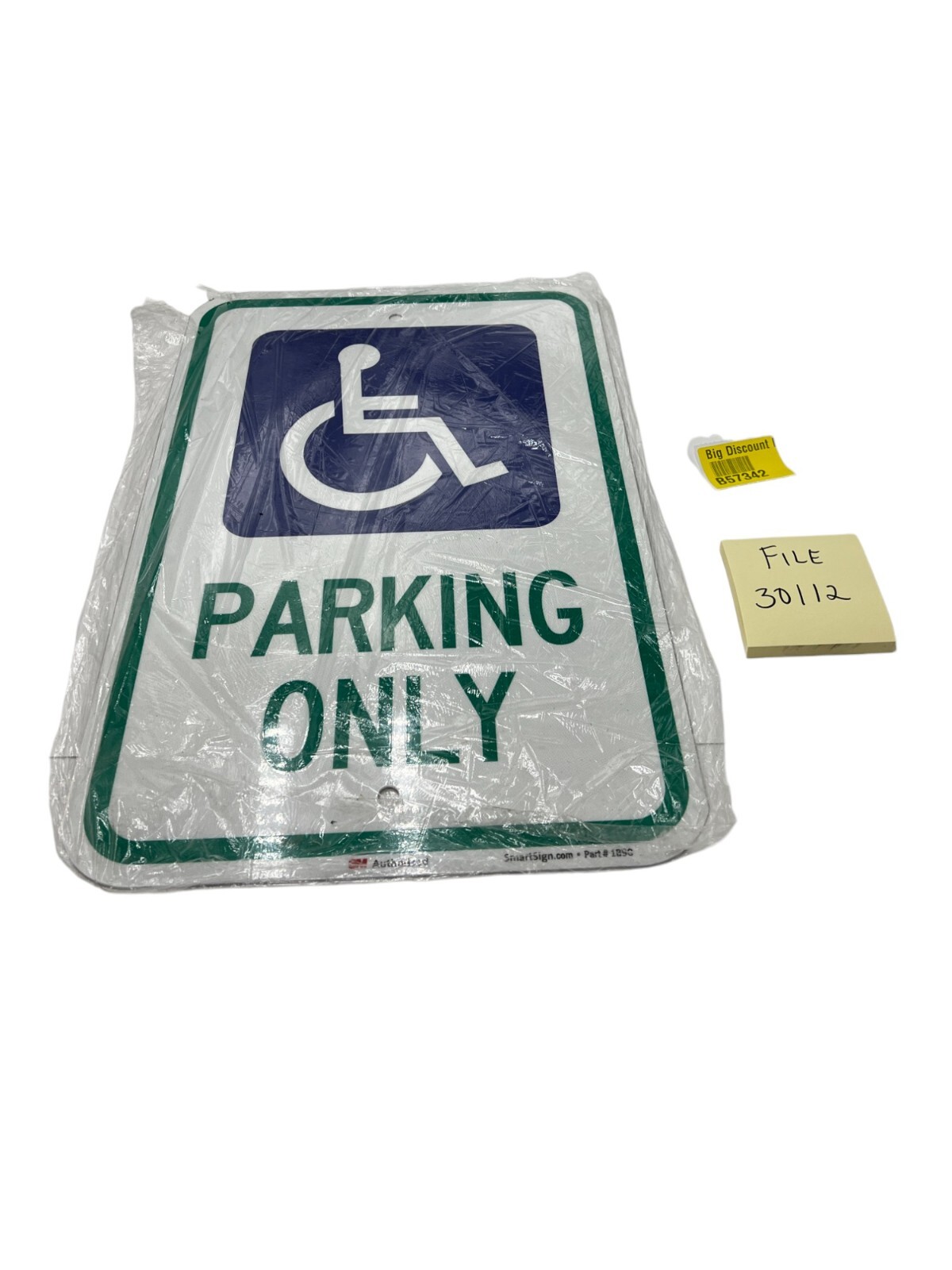 SmartSign 3M Reflective Sign, Legend”Parking Only” Aluminum 18″ x 12″ 1B9C