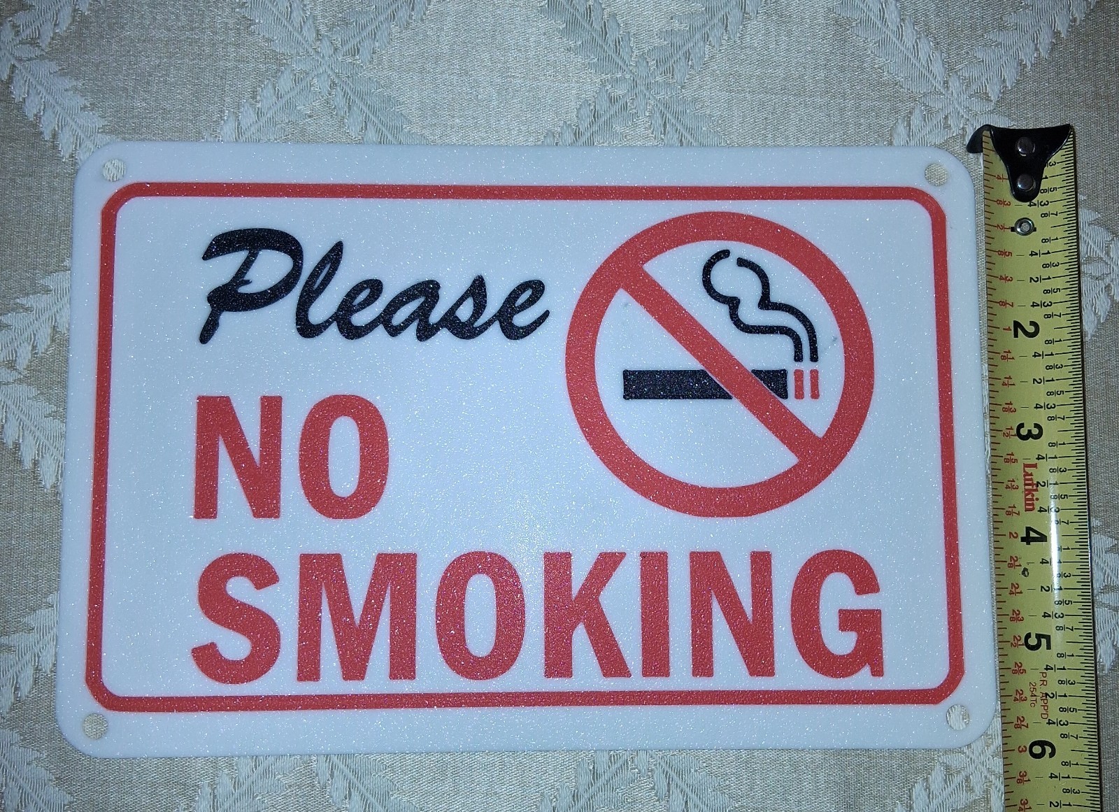 Please, No Smoking Plastic 6″x9″ Sign.