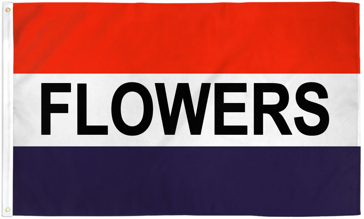 Flowers Flag 3x5ft Flowers Banner Sign Flowers Here Florist Advertising Flag