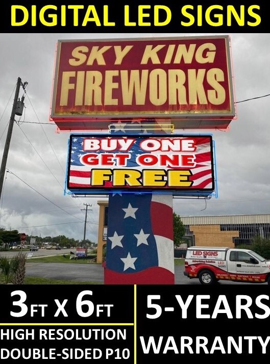 P10 38″X76″ LED Digital Sign Board OUTDOOR Full Color Signage