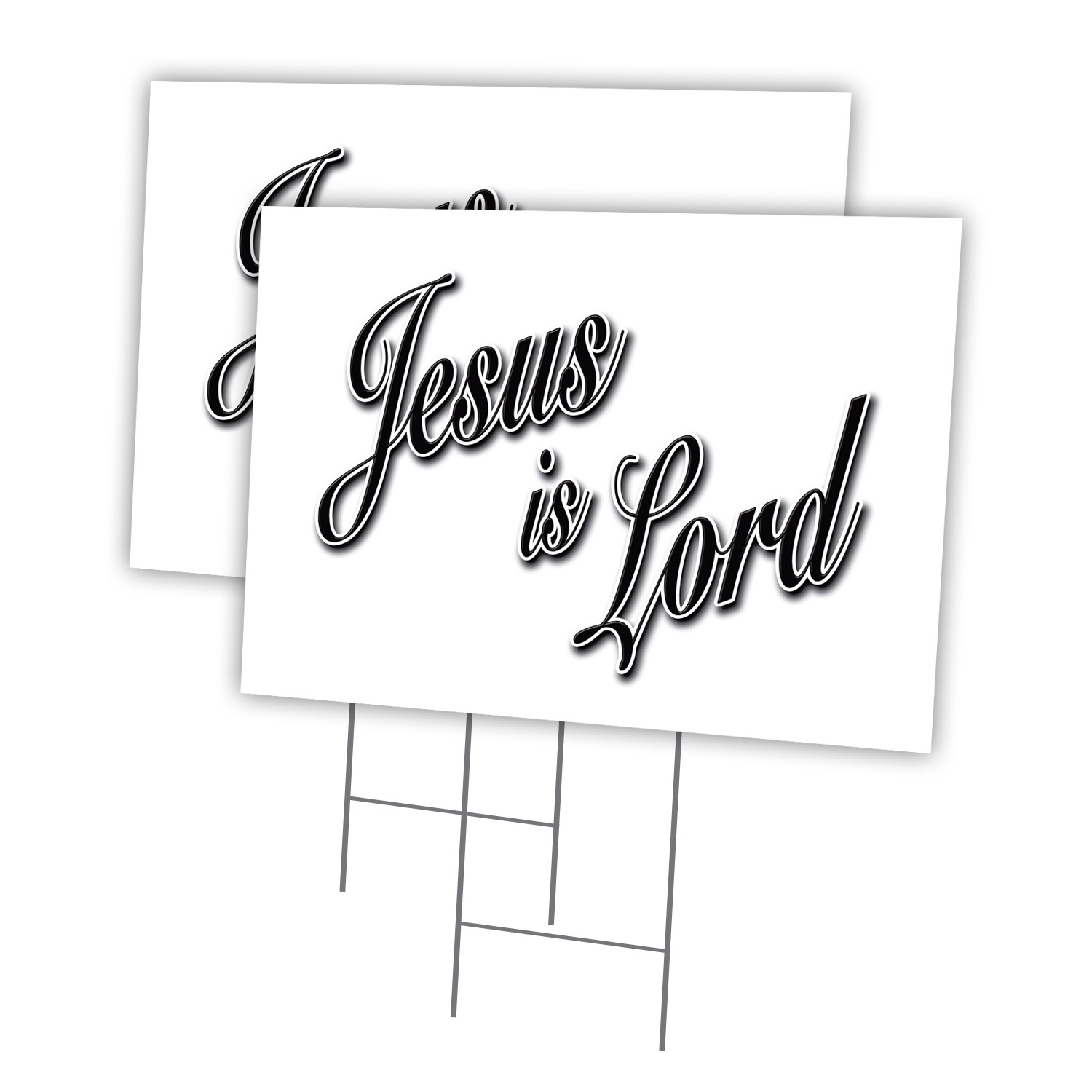 Jesus Is Lord Multi-Pack of Yard Signs & Stake outdoor plastic coroplast window